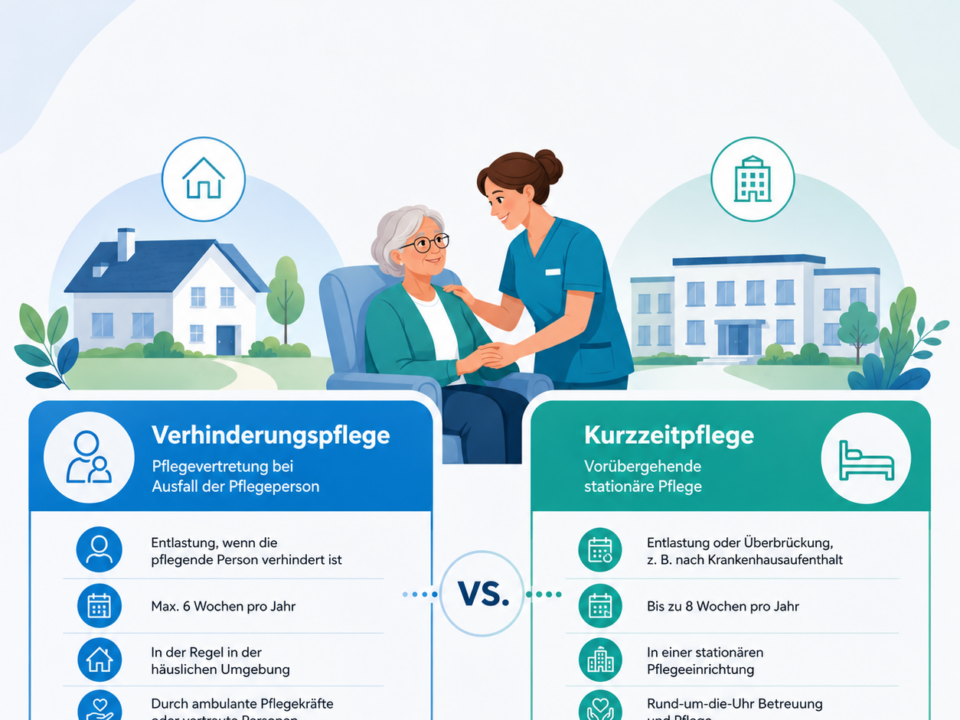 Verhinderungspflege und Kurzzeitpflege: Definition und Unterschiede